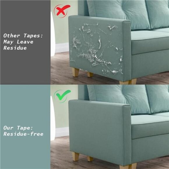 Cat Scratcher Tape Pads Deterrent Tape 13" x 14FT Furniture Protectors from Cats - Picture 5 of 7